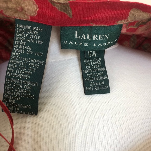 16W Vintage RALPH LAUREN Plus Linen Skirt - Picture 8 of 8